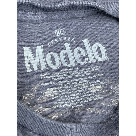 Modelo Cerveza Mens T-Shirt Navy Blue Logo Mexico Beer Party Lounging Sports XL - Picture 5 of 11
